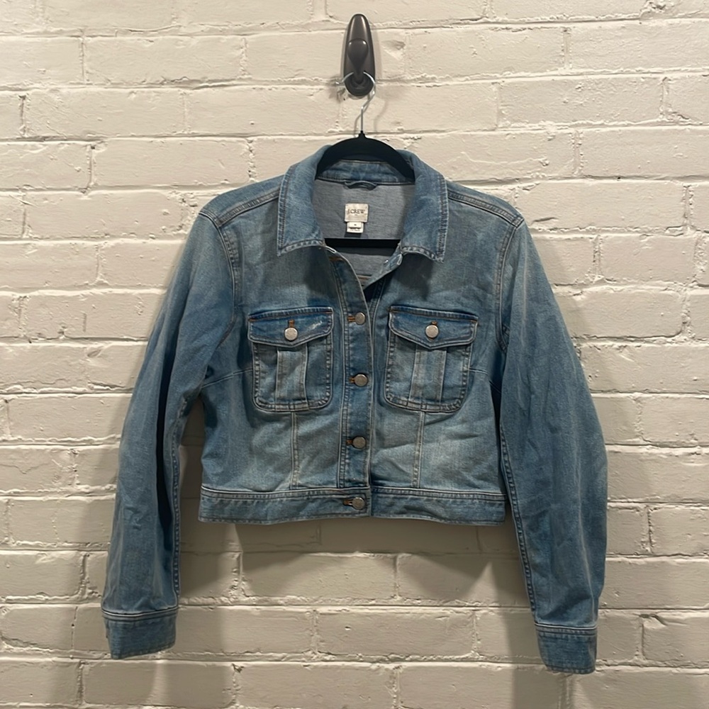 Cropped Denim Jacket from J Crew (Size M)